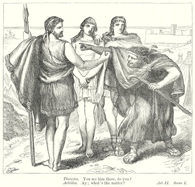 Troilus ve Cressida (gravür) by Henry Courtney (after) Selous