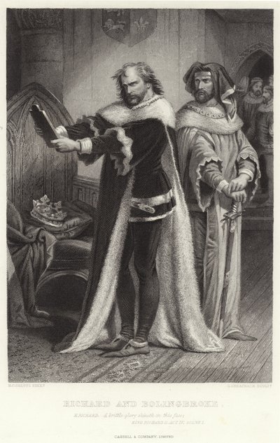 Richard ve Bolingbroke, Kral Richard II, Perde IV, Sahne I by Henry Courtney Selous
