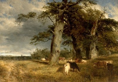Dukeries'de Manzara, Nottinghamshire, 1850 by Henry Dawson
