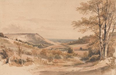 Westhumble Lane'den Boxhill by Henry Edridge