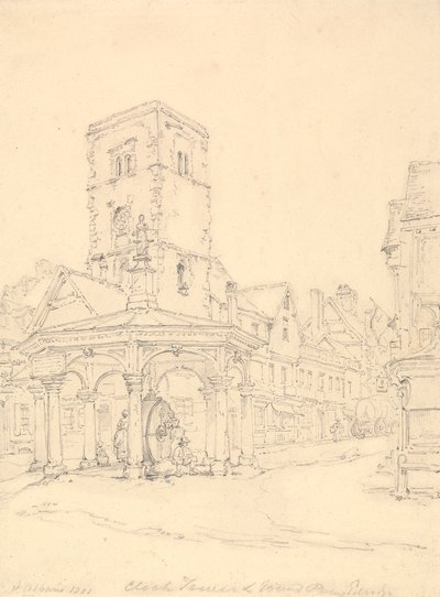 Saat Kulesi, Aziz Alban Manastırı by Henry Edridge