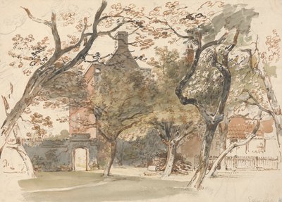 Bir Evin ve Bahçenin Bir Parçası by Henry Edridge