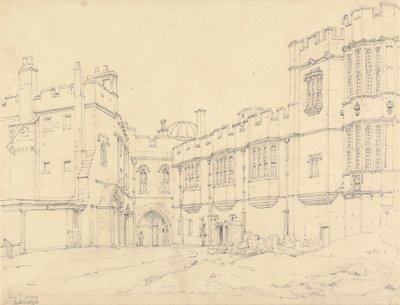 Kraliçe Elizabeth'in Galerisi ve Kara Prens Kapısı, Windsor by Henry Edridge