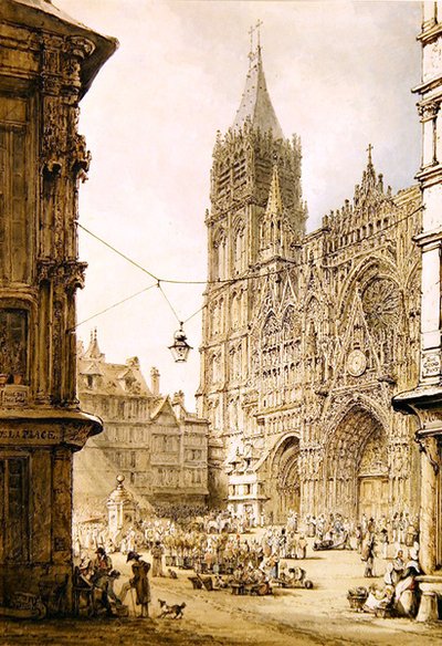 Rouen Katedrali, Batı Cephesi by Henry Edridge