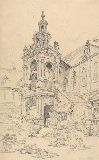 Haute Vielle Turu Salonunun Sundurması, Rouen by Henry Edridge