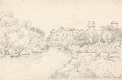 New Bridge'den Warwick Kalesi by Henry Edridge