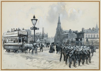 Ardwick Green ve Metodist Özgür Kilisesi by Henry Edward Tidmarsh
