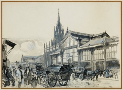 Campfield Pazarı ve St. Matthew Kilisesi by Henry Edward Tidmarsh