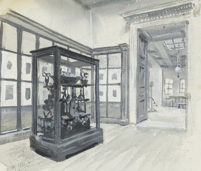 gravür galerisini gösteren British Museum'un iç görünümü by Henry Edward Tidmarsh