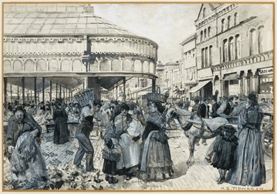 Oak Street'ten Smithfield Pazarı by Henry Edward Tidmarsh