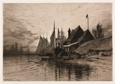 Akşam, New York Limanı, 1884. by Henry Farrer