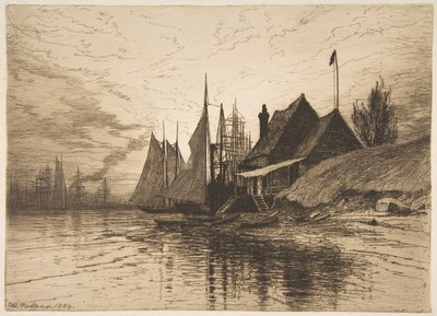 Akşam, New York Limanı, 1884. by Henry Farrer
