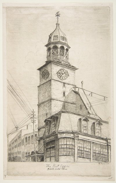 Postane, Eski New York Manzaralarından Orta Hollanda Kilisesi, 1870. by Henry Farrer