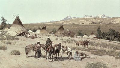 Kızılderili Kampı, 1892 by Henry Francois Farny