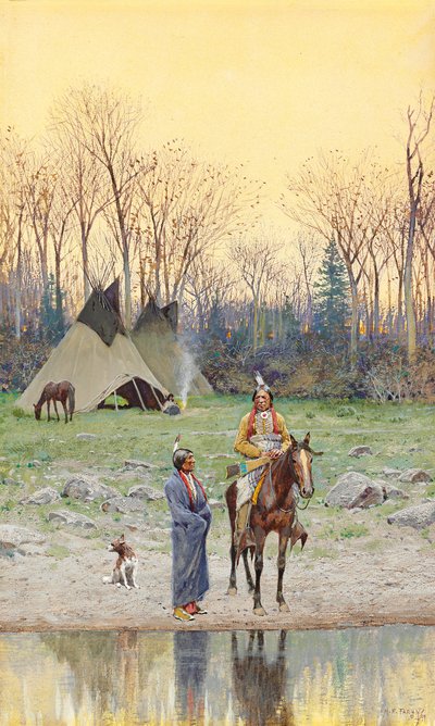 Atlı Hint, 1899 by Henry Francois Farny