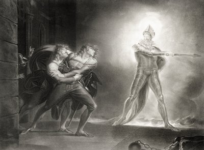 Hamlet, I. Perde, IV. Sahne, William Shakespeare (1564-1616) tarafından Robert Thew (1758-1802) tarafından oyulmuş by Johann Heinrich Füssli