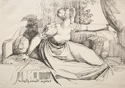 Poliotografi Örnekleri: Kanepedeki Kadın. by Johann Heinrich Füssli