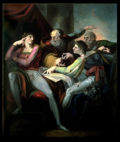 Hotspur, Worcester, Mortimer ve Glendower Arasındaki Anlaşmazlık, 1784 by Johann Heinrich Füssli