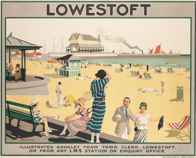 Poster reklam Lowestoft by Henry George Gawthorn