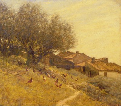 Provence'ta Bir Hillside Köyü by Henry Herbert La Thangue
