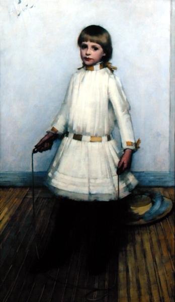 İp Atlayan Kız (tuval üzerine yağlı boya) by Henry Herbert La Thangue