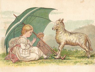 Prenses ve Kuzu (renkli taş) by Henry Hetherington Emmerson