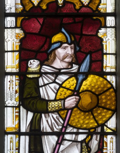 Cambridge, Trinity College, Heaton Butler & Bayne, Henry Holiday, Sigbert, 1870, adapted from Carl Almquist by Henry Holiday