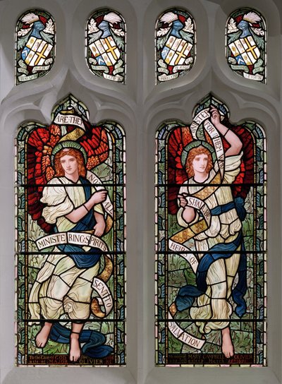 Grasmere, St Oswald, James Powell & Sons, Henry Holiday, Bakan Melekler, 1893 by Henry Holiday