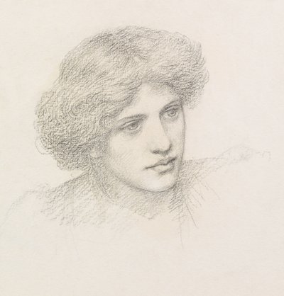 Bir Adamın Başı, muhtemelen Gaetano Meo (kalem) by Henry Holiday
