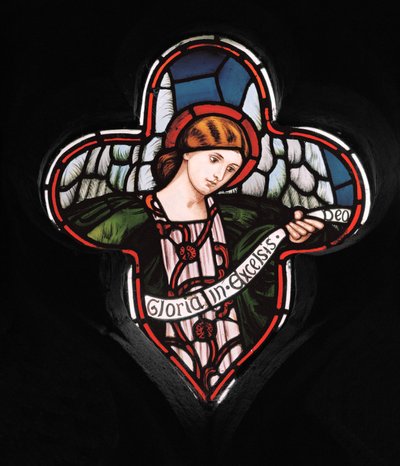 Quatrefoil Angel, 1863 (vitray) by Henry Holiday