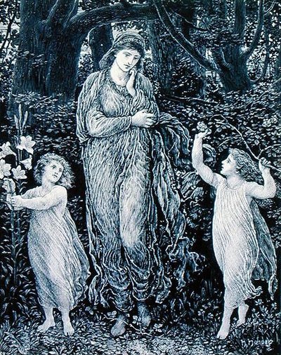 Bonnie Bairns (kağıt üzerine kalem ve mürekkep) by Henry Holiday