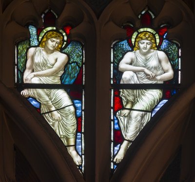Westminster, St Margaret, James Powell & Sons, Henry Holiday, Tracery Angels, 1883 by Henry Holiday