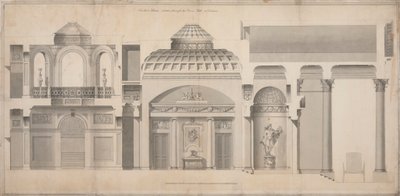 Carlton House, Pall Mall, Londra: Portico, Hall ve Tribune Bölümü by Henry Holland