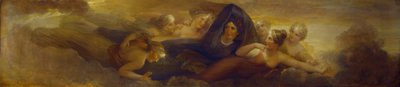 Gece, Ülker ile, 1834 (maun panel üzerine yağlı boya) by Henry Howard