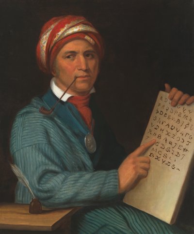 Sequoyah (1770-1843 civarı), 1830 civarı (tuval üzerine yağlıboya) by Henry Inman