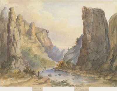 Dovedale - manzara: suluboya resim, 1844 by Henry James Noyes