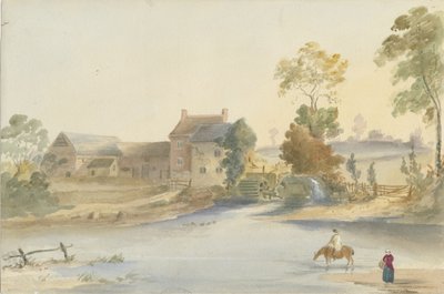 Seisdon Mill: sulu boya, nd [1844] by Henry James Noyes