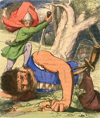 Jack keskin kılıcıyla bir devi öldürür by Henry James Townsend
