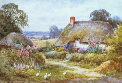 Yazın Bir Kulübe (suluboya) by Henry John Sylvester Stannard