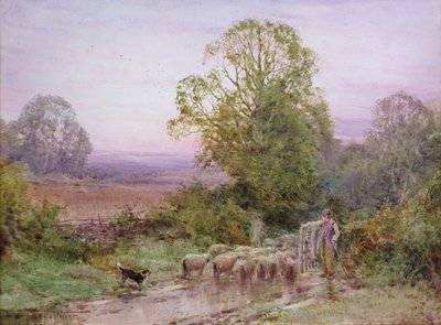 Koyun gütmek (suluboya) by Henry John Sylvester Stannard