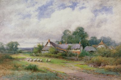 Pazardan Ev, Bir Bedfordshire Hamlet by Henry John Sylvester Stannard