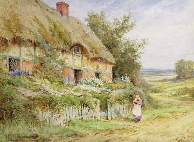 Pet Tavşan (tuval üzerine yağlı boya) by Henry John Sylvester Stannard