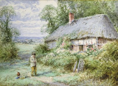 Çoban Çocuğun Evi (suluboya) by Henry John Sylvester Stannard