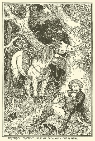 Frederick Flütünü Avlanırken Bile Pratik Yapıyor by Henry Justice Ford