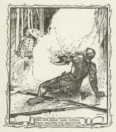 Sir Bors kardeşini öldürmekten nasıl kurtuldu? by Henry Justice Ford