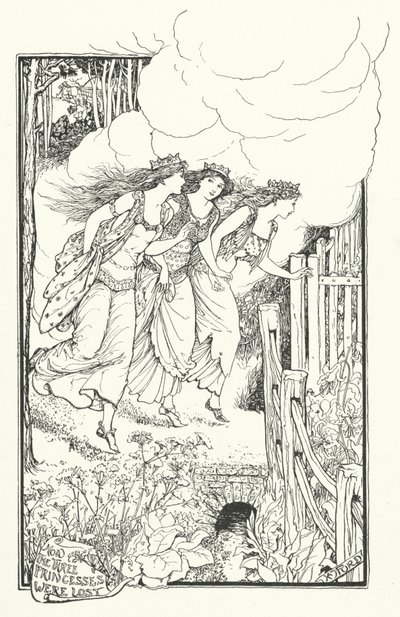 Üç Prenses Nasıl Kayboldu (gravür) by Henry Justice Ford