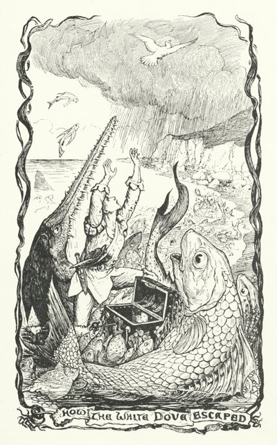 Beyaz Güvercin Nasıl Kurtuldu (gravür) by Henry Justice Ford