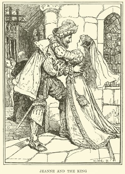 Jeanne ve Kral (gravür) by Henry Justice Ford