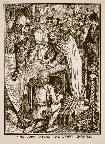 Kral John, C.R.L. Fletcher ve Rudyard Kipling, 1911 by Henry Justice Ford