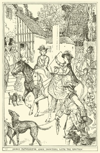 Marie Antoinette Dauphin ile Avlanmaya Gidiyor by Henry Justice Ford